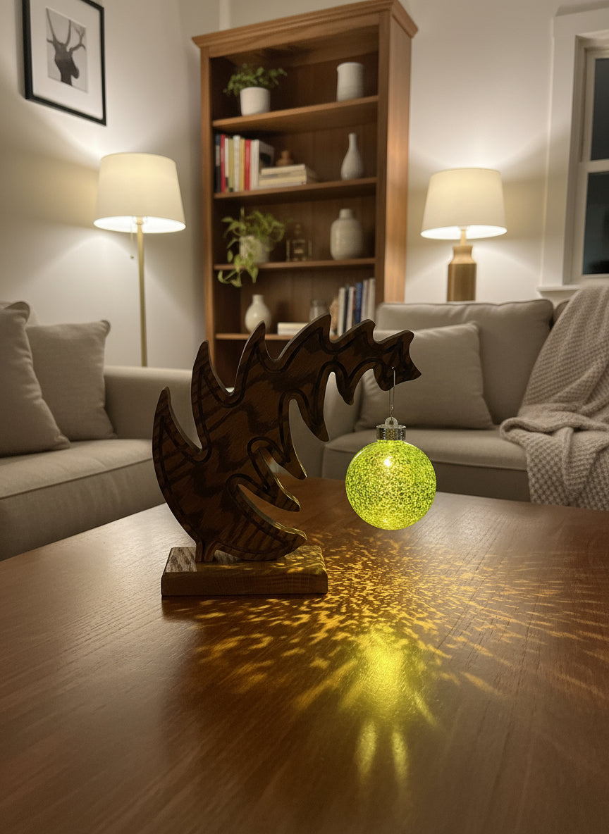 Solid Oak Ornament Tree Stand – Handcrafted Wooden Display