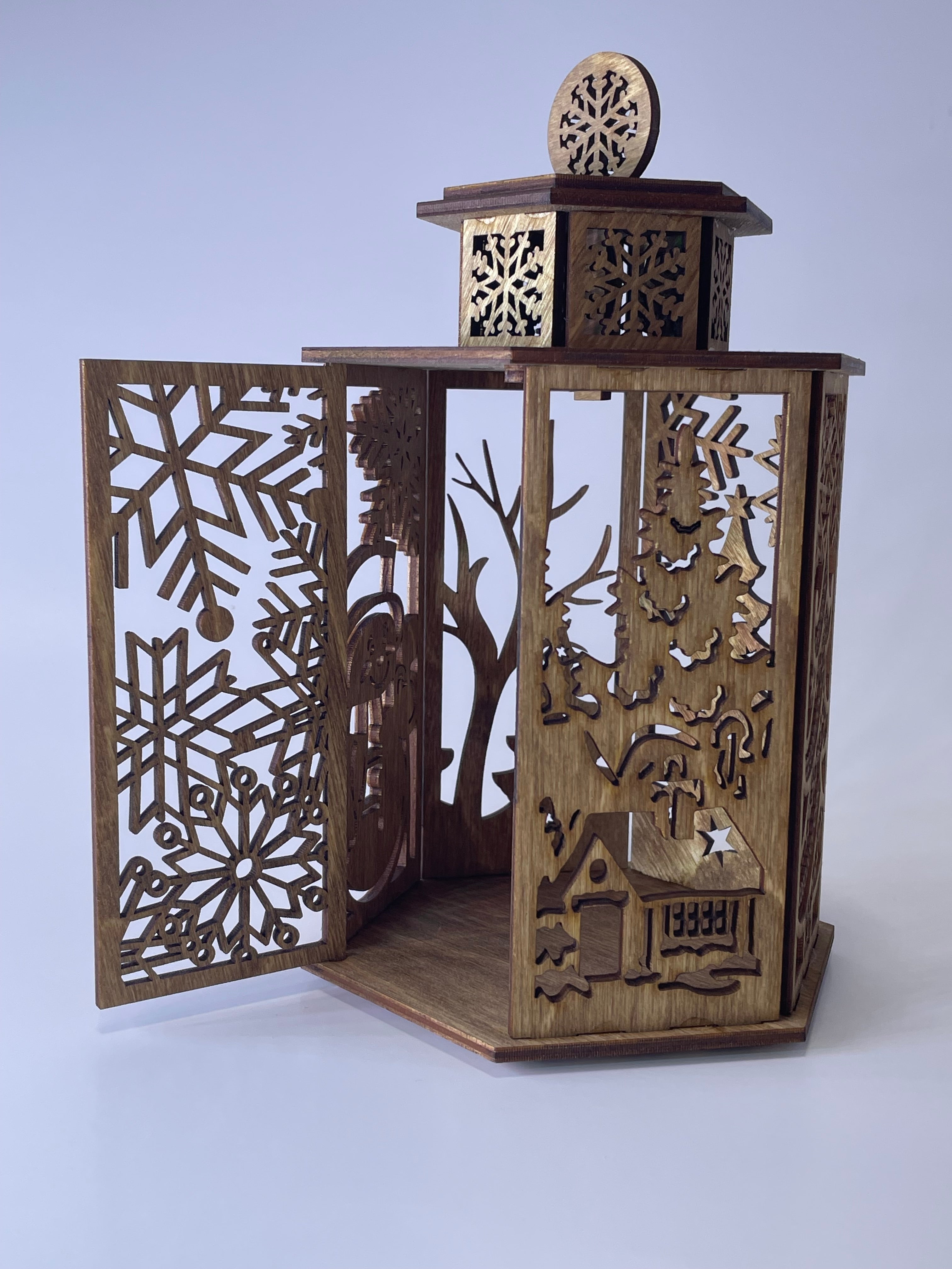 Wooden Christmas Lantern